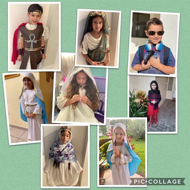 Virtual learning did not keep second graders from Mother of Our Redeemer School from taking part with their classmates in the All Saints celebration, Nov. 2, 2020.