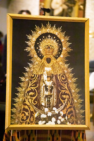 An image of the Virgen de Regla, venerated mainly in Cuba, the Dominican Republic and Spain, was on display at St. Augustine Church in Coral Gables during a Mass commemorating the feast day of St. Martin de Porres, Nov. 8, 2020. The Mass marked the start of Black Catholic History Month and was hosted by the Archdiocese of Miami's Office of Black Catholic Ministry.