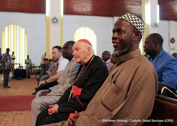 In this file photo from April 8, 2014, then-Cardinal Theodore McCarrick is shown visiting Bangui, in the Central African Republic, to discuss possible solutions to ending violence in that nation. He resigned from the College of Cardinals after it emerged in June 2018 that he had been credibly accused of sexually assaulting a minor. Allegations of serial sexual abuse of minors, seminarians, and priests soon followed, and McCarrick was laicized in February 2019.