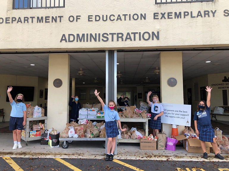 Leading up to Thanksgiving, fourth graders at St. Gregory School in Plantation spearheaded a school and parish food drive that netted more than $ 2,000 in gift cards, plus an incalculable number of food donations, for The Pantry of Broward.