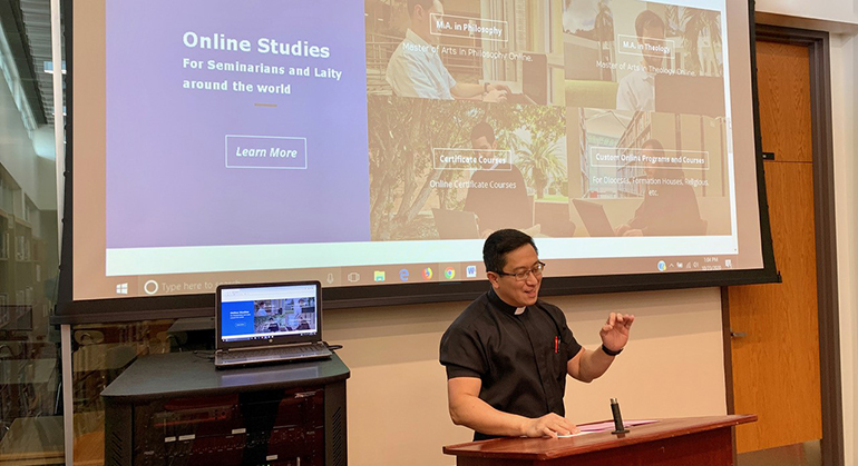 In coming up with the online master's degree in theology program, Father Ferdinand Santos, rector of St. John Vianney College Seminary in Miami, thought, "We have one of the largest communities of Catholic philosophers and theologians... Why not offer this to the world?"