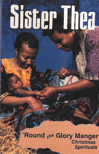 Sister Thea Bowman carries a child on the cover of the Christmas spirituals album she recorded, "Round the Glory Manger." She used music learned from her grandparents, family, and others, to share the Gospel. Sister Thea has been declared a Servant of God, and is one of six Black Catholic candidates awaiting canonization.