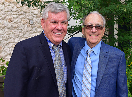 Thomas Schopler, left, and Russell Sepielli were two of the first altar boys at Nativity Church, back in 1960.