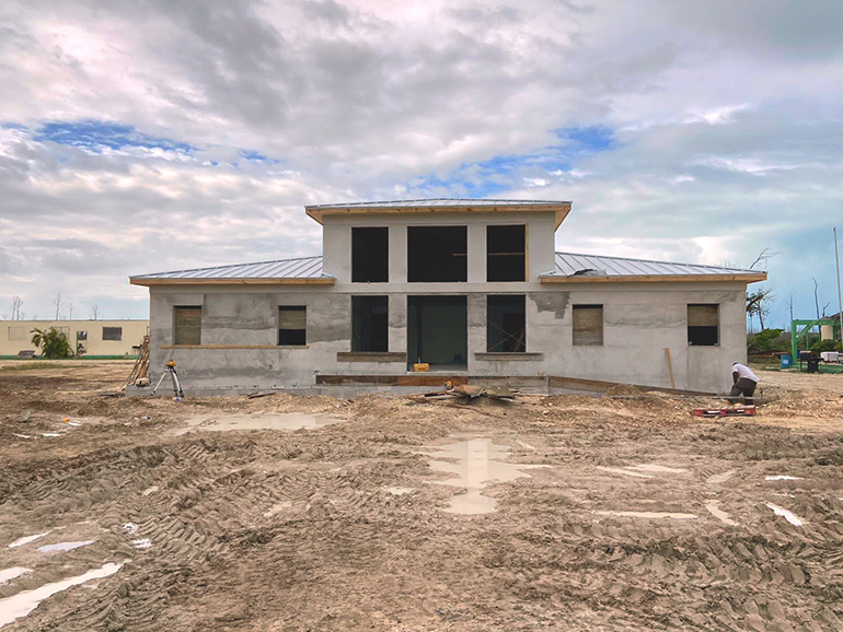 Recent photo of the new administration building at St. Francis de Sales School in Marsh Harbour, Abaco. It is scheduled to be in use by early next year.