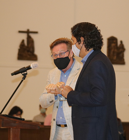 Lawyers for Catholic Legal Services lead an informational session at Our Lady of Guadalupe Church in Doral for Venezuelans interested in finding out about former President Donald Trump's last minute executive order on Deferred Enforced Departure for Certain Venezuelan Nationals.