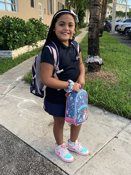 Isabella Vasallo, 8, is excited about being baptized and receiving the sacraments at the Easter Vigil this year.