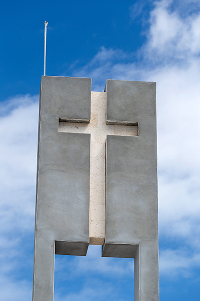 View of the new bell tower at St. Peter Parish in Big Pine Key.