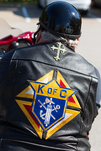 Customized biker wear was on display during the first Knights of Columbus-affiliated Ride for Vocations conducted in conjunction with the Knights on Bikes organization of Florida and held May 27, 2021 starting at St. Katharine Drexel in Weston. Miami Archbishop Thomas Wenski celebrated a morning Mass and led the ride all the way to the Knights of Columbus Kissimmee Council Hall No. 6624 south of Orlando. All donations benefited Florida seminarians.