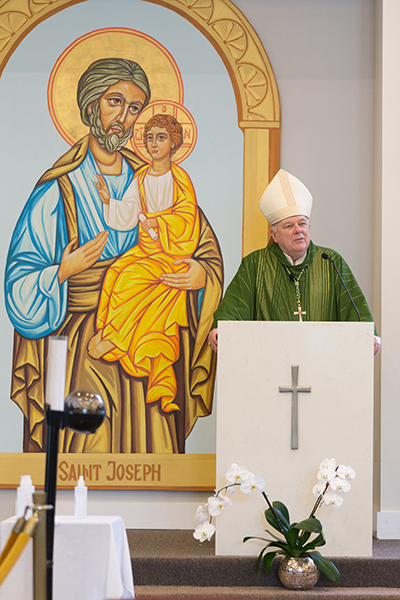 Archbishop Thomas Wenski celebrates Mass at the start of the first Knights of Columbus-affiliated Ride for Vocations conducted in conjunction with the Knights on Bikes organization of Florida and held May 27, 2021 starting at St. Katharine Drexel in Weston. After celebrating the Mass, Archbishop Wenski led the ride all the way to the Knights of Columbus Kissimmee Council Hall No. 6624 south of Orlando. All donations benefited Florida seminarians.