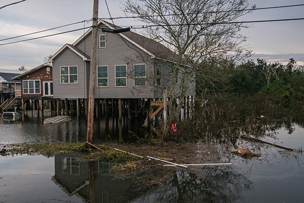 A deceased deer is shown in floodwater on Sept. 1, 2021 in Jean Lafitte, Louisiana. Jean Lafitte Mayor Tim Kerner has pleaded for help for residents of the small town, which is roughly 20 miles south of New Orleans. Many stores remain closed and services suspended as power throughout New Orleans and its surrounding region is down. Ida made landfall as a Category 4 hurricane on Aug. 29 in Louisiana and brought flooding and wind damage along the Gulf Coast. (Photo by Brandon Bell/Getty Images)