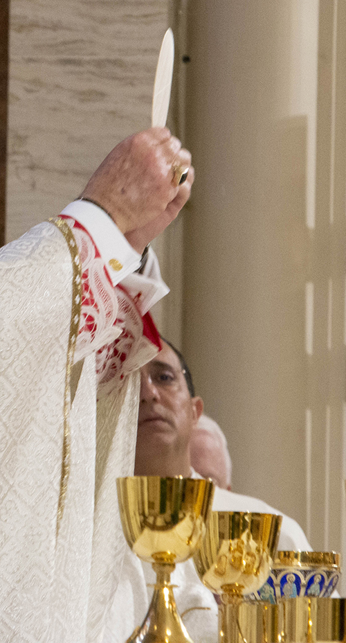 The U.S. bishops' document, "The Mystery of the Eucharist in the Life of the Church," focuses on the importance of teaching the Real Presence of the Eucharist and the Eucharist as a tool for evangelization.