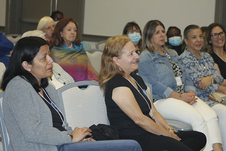 Members of the Council of Catholic women from parishes around the archdiocese enjoy one of the talks during their 62nd annual convention, held April 29-May 1, 2022, in Deerfield Beach and themed "Expect great things from God."