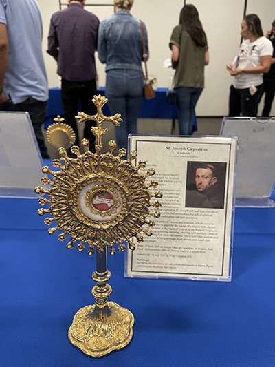 A relic of St. Joseph Cupertino is among 150 relics currently touring parishes in the Archdiocese of Miami. On May 18, 2022, they were on display at Our Lady of Guadalupe Church in Doral, where dozens came out to see them.