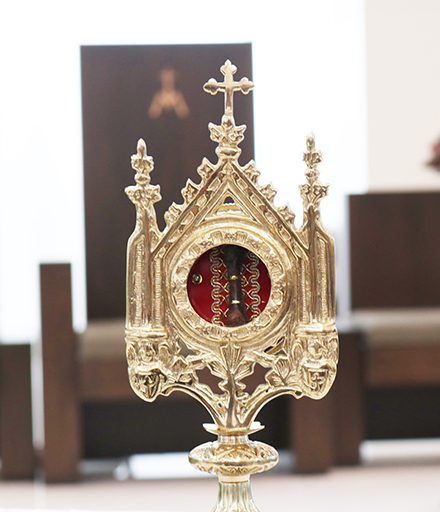 First-class relic of Blessed José Gregorio Hernández brought by Cardinal Baltazar Porras of Venezuela during his visit to several U.S. cities, including his May 1, 2022 stops at Our Lady of Guadalupe Church in Doral and St. Katharine Drexel in Weston.