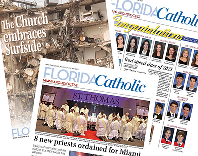Florida Catholic Miami, second place, Best Newspaper, non-weekly, 1-5 Full-Time Staff Members