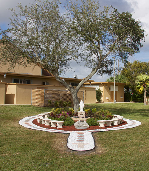 The Rosary Garden at St. Bernadette Church in Hollywood was an Eagle Scout project completed in 2014.