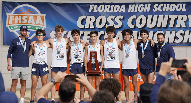Christopher Columbus High School won seventh place in the Class 4A division at the Florida High School Athletic Association's State Cross Country Championships, held Nov. 5, 2022 in Tallahassee.