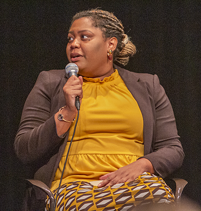 “We’re operating with our hands tied behind our back” because the refugee resettlement system has been “broken for six years, severely defunded,” said panelist Krystina Francois, co-director of CUSP (Communities United for Status and Protection), during a panel discussion on recent migration in South Florida. The discussion was hosted by The Miami Herald / El Nuevo Herald Feb. 23, 2023 at the Wolfson campus of Miami Dade College.