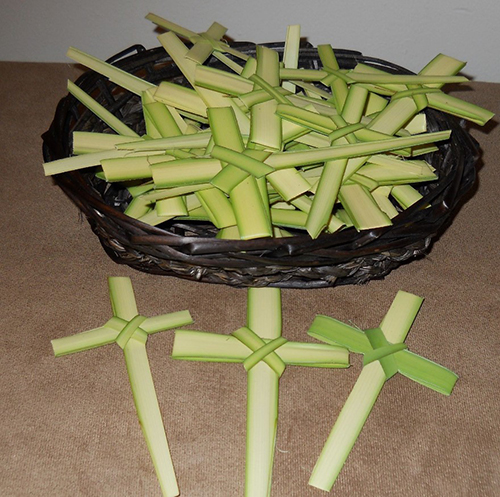 Though they are blessed, palms from Palm Sunday do not appear to get as much reverence as other religious articles, such as rosaries. They are typically put on a shelf or hung behind a religious picture and forgotten.
