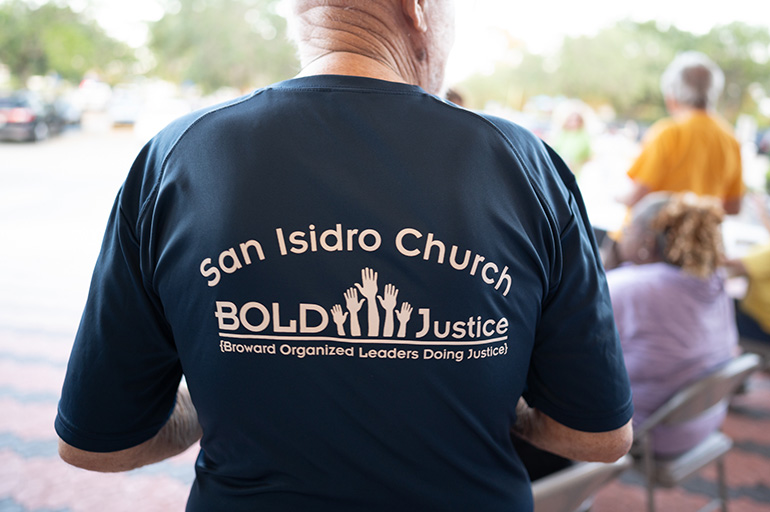 San Isidro Church in Pompano Beach is one of seven Catholic churches in Broward who belong to BOLD Justice, a non-partisan organization composed of 22 religious congregations from different racial and ethnic backgrounds who use direct action to hold community leaders accountable to solve serious community problems that affect residents and local businesses.