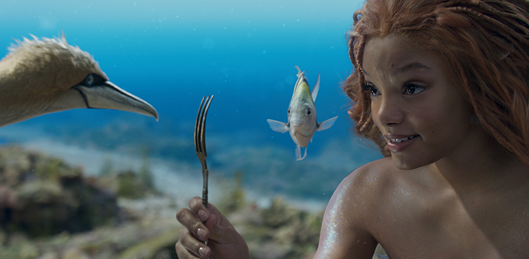Scuttle, voiced by Awkwafina, Flounder voiced by Jacob Tremblay, and Halle Bailey as Ariel appear in “The Little Mermaid.” The OSV News classification is A-I -- general patronage. The Motion Picture Association rating is PG -- parental guidance suggested. Some material may not be suitable for children.(OSV News photo/Disney)