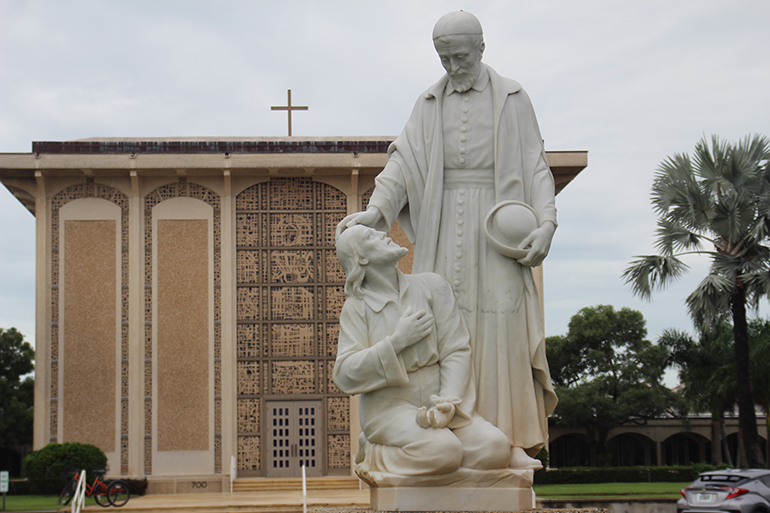 St. Vincent de Paul Regional Seminary's beautiful grounds, with statues and chapel, are on property that once was part of the area's agricultural corridor in Boynton Beach.