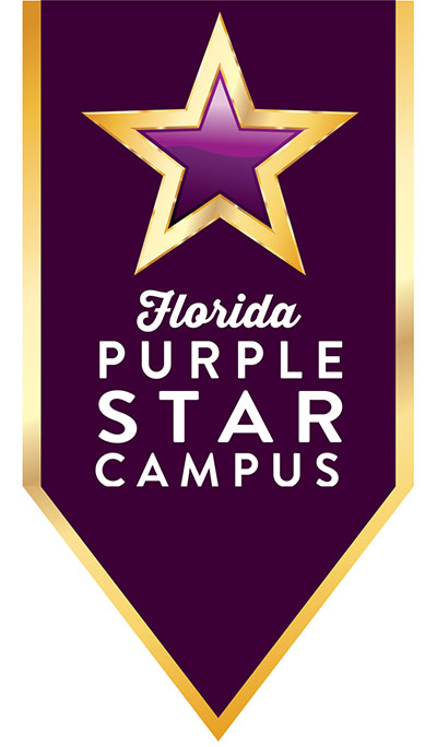 The Basilica School of St. Mary Star of the Sea in Key West has earned Florida's Purple Heart designation for its efforts to accommodate military families.