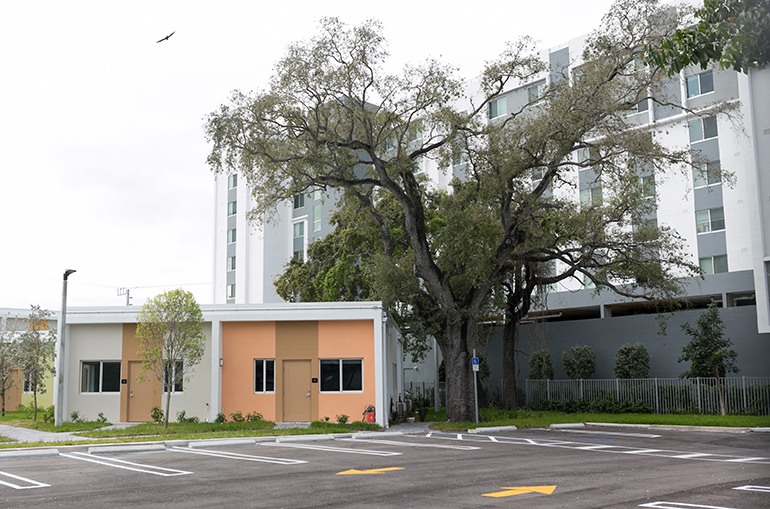 New Life Family Center, a Catholic Charities emergency shelter serving homeless families in Miami-Dade County, includes 30 units of housing for working individuals and families.