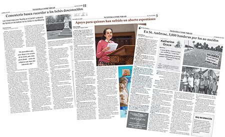 Best Coverage – Pro-Life Issues: Second place, La Voz Católica, Priscilla Greear, Marcy Knight, and Linda Reeves.