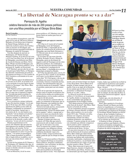 Best reporting – on Latin America: Second place, La Voz Católica, Rocío Granados.