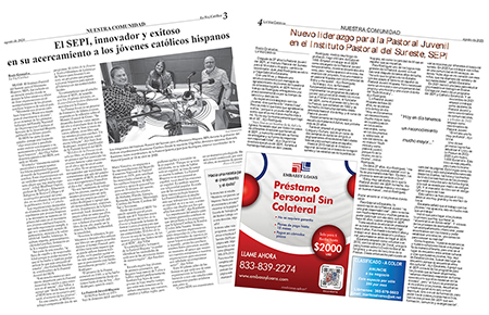 Best Reporting – on a Special Age Group: Honorable mention, La Voz Catolica, Rocío Granados.