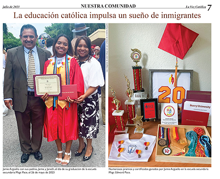 Best Reporting – on Catholic Education: First place, La Voz Católica, Emily Chaffins