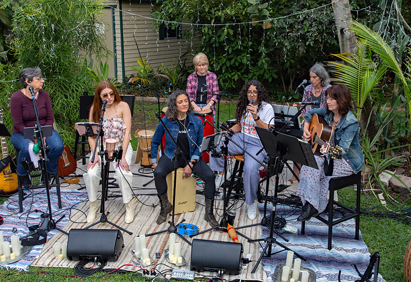 Members of G-dsquad, all female Christian contemporary band for church events.