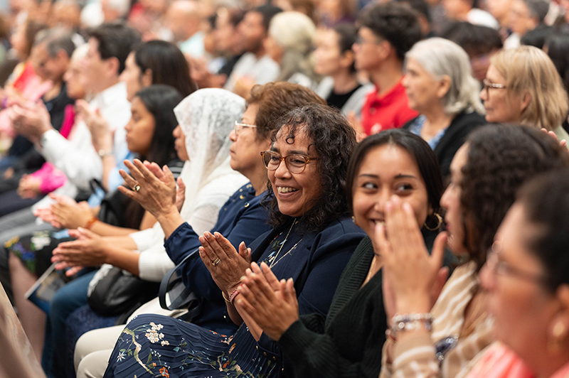 The congregation applauds after the lights are turned on at the new St. Ann Mission church in Naraja during the dedication and consecration Mass March 19, 2024. St. Ann Mission gathers a large population of Central Americans in South Miami-Dade County.