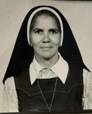 Youth photo of Sister Anunciata Fernandez, of the Oblate Sisters of Divine Providence, who celebrated 75 years of religious life at her congregation's convent in Miami Beach.