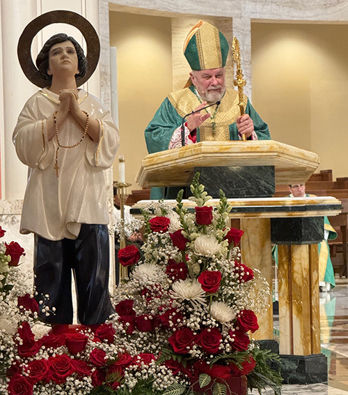 Archbishop Thomas Wenski said in his homily that St. Lorenzo Ruiz is the patron saint of migrants, and the day of his celebration, Sept. 29, happens to be the World Day of Prayer for Migrants and Refugees.