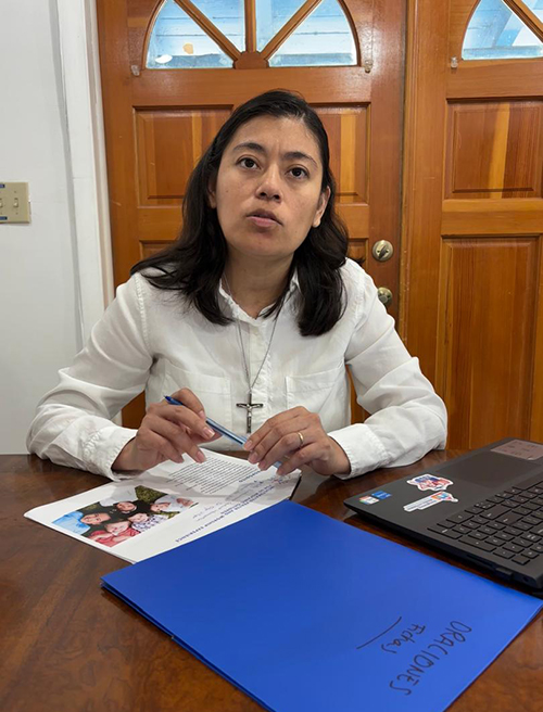La Hna. Lizeth Manrique, coordinadora del Programa de Pastoral infantil del SEPI.