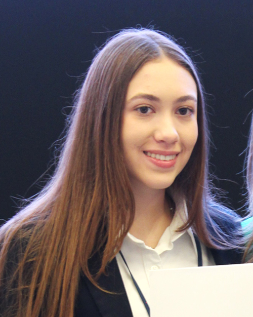 Anabella Alvarez, senior at St. Brendan High School in Miami, first place winner of the Amendment 4 Essay Contest.