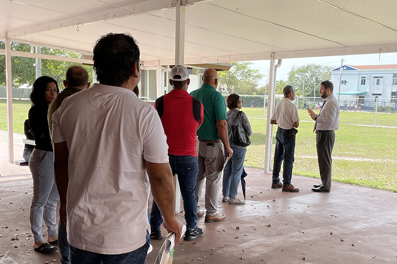 Attorney Joe Kano, of the Archdiocese of Miami's Catholic Legal Services, answers questions from some of the attendees after presenting the immigration sesion, Jan. 15, 2025, at Corpus Christi Parish in Miami.