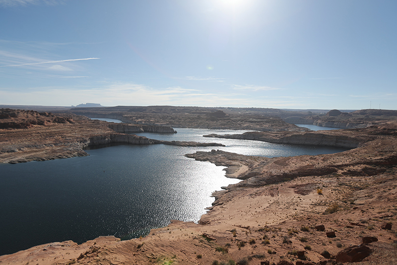 Rock formations are seen along Lake Powell in Page, Ariz., Nov. 23, 2024. Pope Francis released his landmark environmental encyclical "Laudato Si'" 10 years ago May 24, 2015.