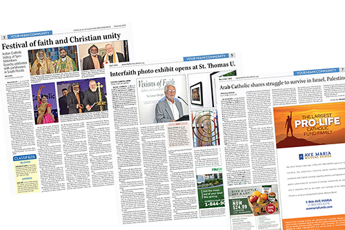 Best Coverage of Ecumenical and Interfaith Issues: Third place: Florida Catholic – Jim Davis, Cristina Cabrera-Jarro, and Priscilla Greear.