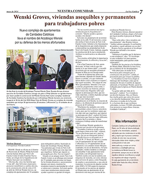 Best Reporting on Social Justice Issues – Option for the Poor and Vulnerable: Second place: La Voz Católica – Tom Tracy, Marlene Quaroni, and Jim Davis.