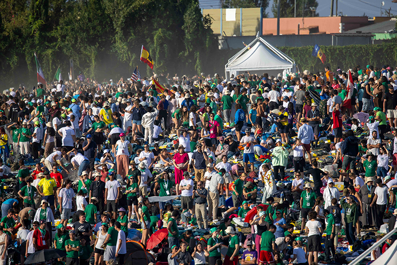 Pilgrims gather for Mass closing the Jubilee of Youth in Rome’s Tor Vergata neighborhood Aug. 3, 2025.