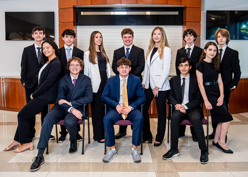 Twelve students from St. Thomas Aquinas High School, Fort Lauderdale, have been named National Merit Scholarship Semifinalists for the 2025-26 academic year. In the photo are the semifinalists, including Jad E. Abuhamda, Zora M. Angelovski, Nicholas J. DiMaggio, Fynn C. du Plessis, Joseph Fr. Eacobacci, Matthew Feinberg, Caden J. Kastler, Aline E. Kermis, Kenzie A. McAllister, Lila J. Pistorius, Cody J. Straka, and Ricardo L. Thorndike.