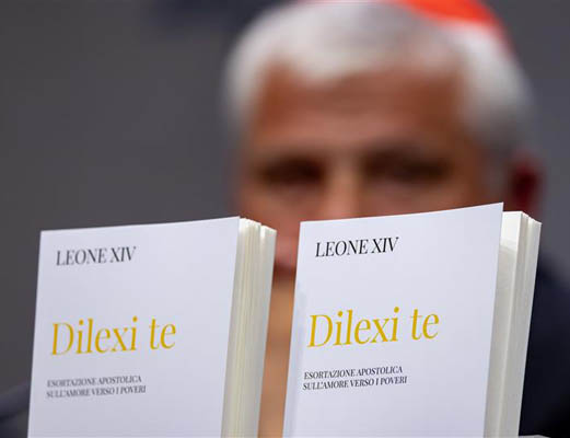 Press Conference for the presentation of the Apostolic Exhortation "Dilexi te" by the Holy Father Leo XIV on love for the poor. The exhortation was released Oct. 9, 2025. (CNS photo/Vatican Media)