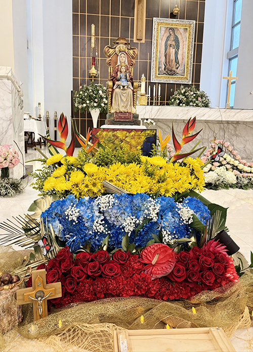 Imagen de la Virgen de de Coromoto, patrona de Venezuela. La comunidad venezolana celebró a su patrona con una Misa en la parroquia Our Lady of Guadalupe en Doral el 11 de septiembre de 2025.