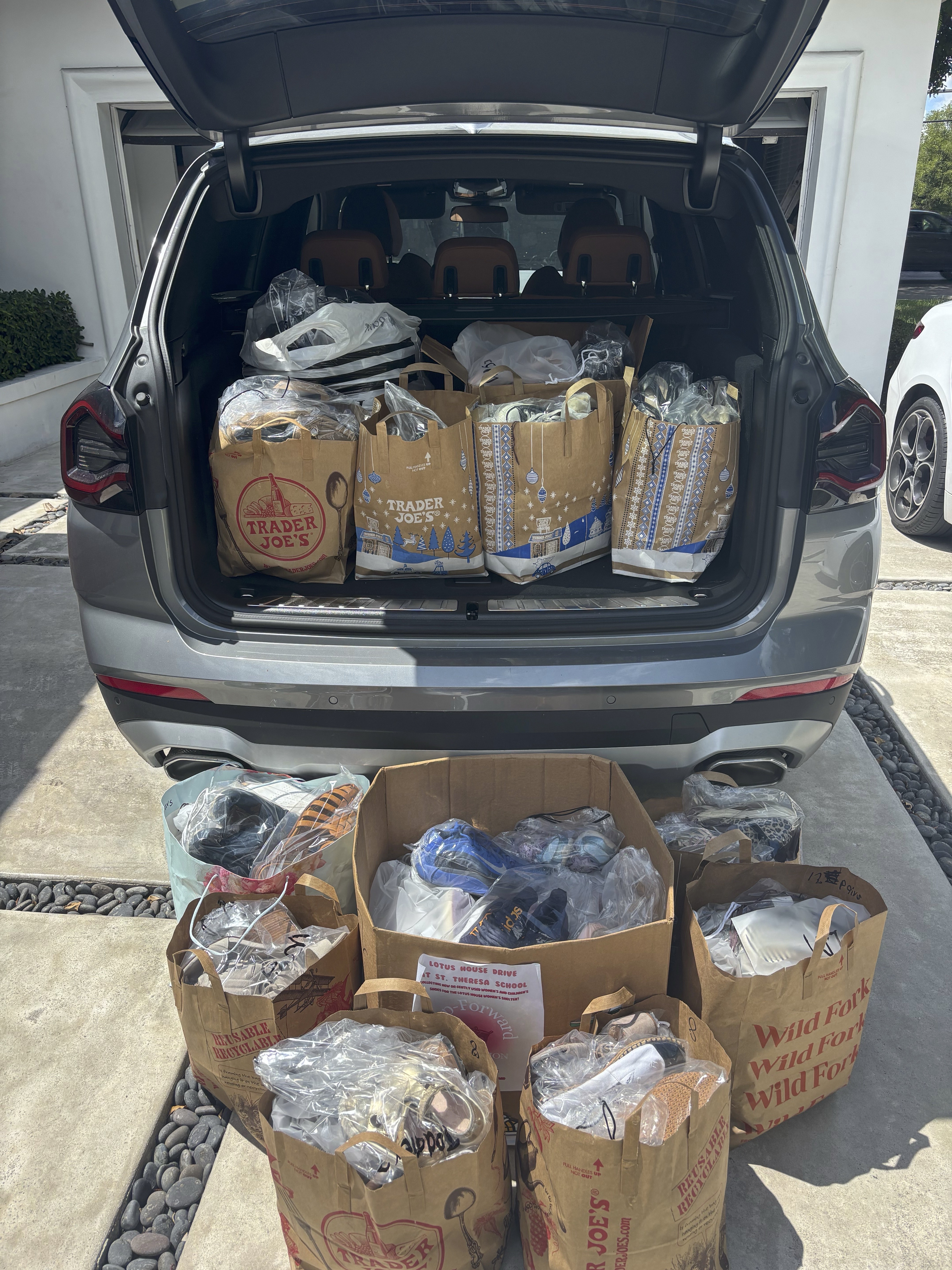 Pictured are the shoes collected from St. Theresa Catholic School in Coral Gables during the Step Forward Foundation’s May-June 2025 drive. Camila Bisio, currently an 11th-grader at St. Brendan High School in Miami, established the Step Forward Foundation to ensure others have everyday footwear.