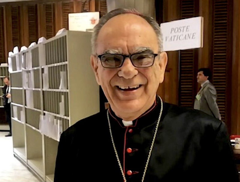 Mons. Álvaro Julio Beyra Luarca, anterior obispo de la Diócesis de Bayamo-Manzanillo, Cuba, en El Vaticano. Cortesía Conferencia de Obispos Católicos de Cuba (COCC).