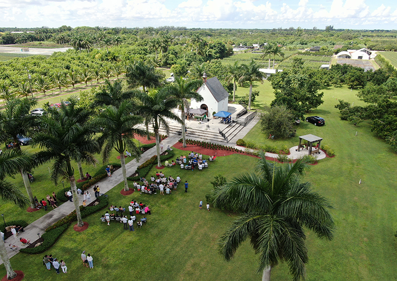 Vista panorámica del Santuario de Schoenstatt en Homestead, al sur del Condado de Miami-Dade. La comunidad de Schoenstatt está celebrando los 15 años de la construcción del santuario.