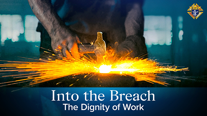 This is an image from the new video series from the Knights of Columbus which invites men to explore the Catholic vision of work in five 12-15 minute episodes. (OSV News photo/courtesy Knights of Columbus)